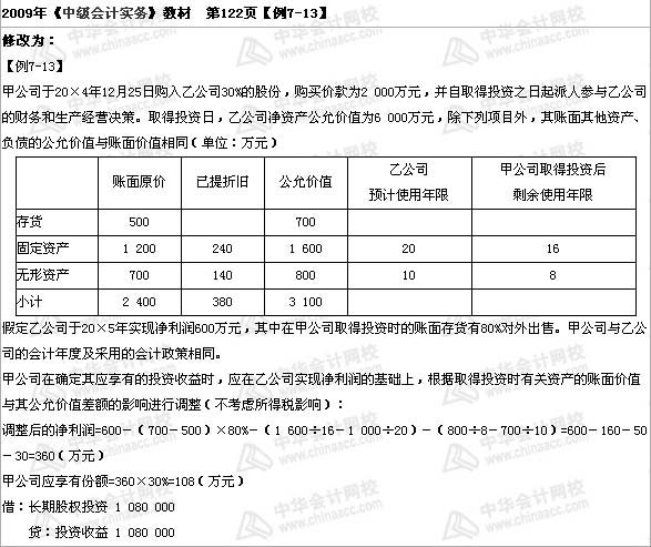 中級職稱《中級會(huì)計(jì)實(shí)務(wù)》第七章