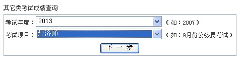 寧波2013年經濟師考試成績查詢入口