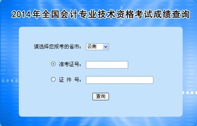 云南中級會計職稱考試成績查詢?nèi)肟? width=