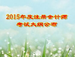 2015年度注冊會(huì)計(jì)師考試大綱公布