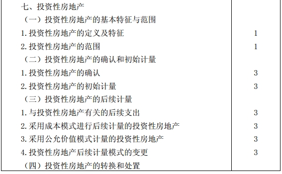 會計(jì)考試大綱