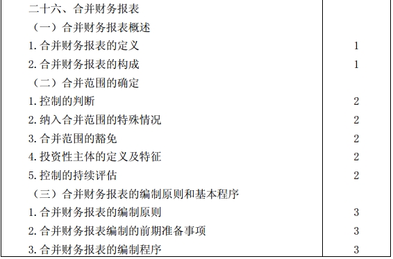 會計(jì)考試大綱