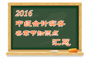 2016中級會計職稱《中級會計實(shí)務(wù)》各章知識點(diǎn)匯總