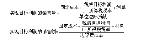 中級會計職稱《財務(wù)管理》知識點：目標利潤分析