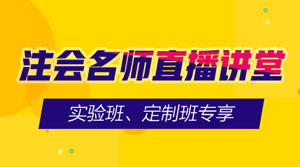 注冊會計師實驗班/定制班老師直播課堂