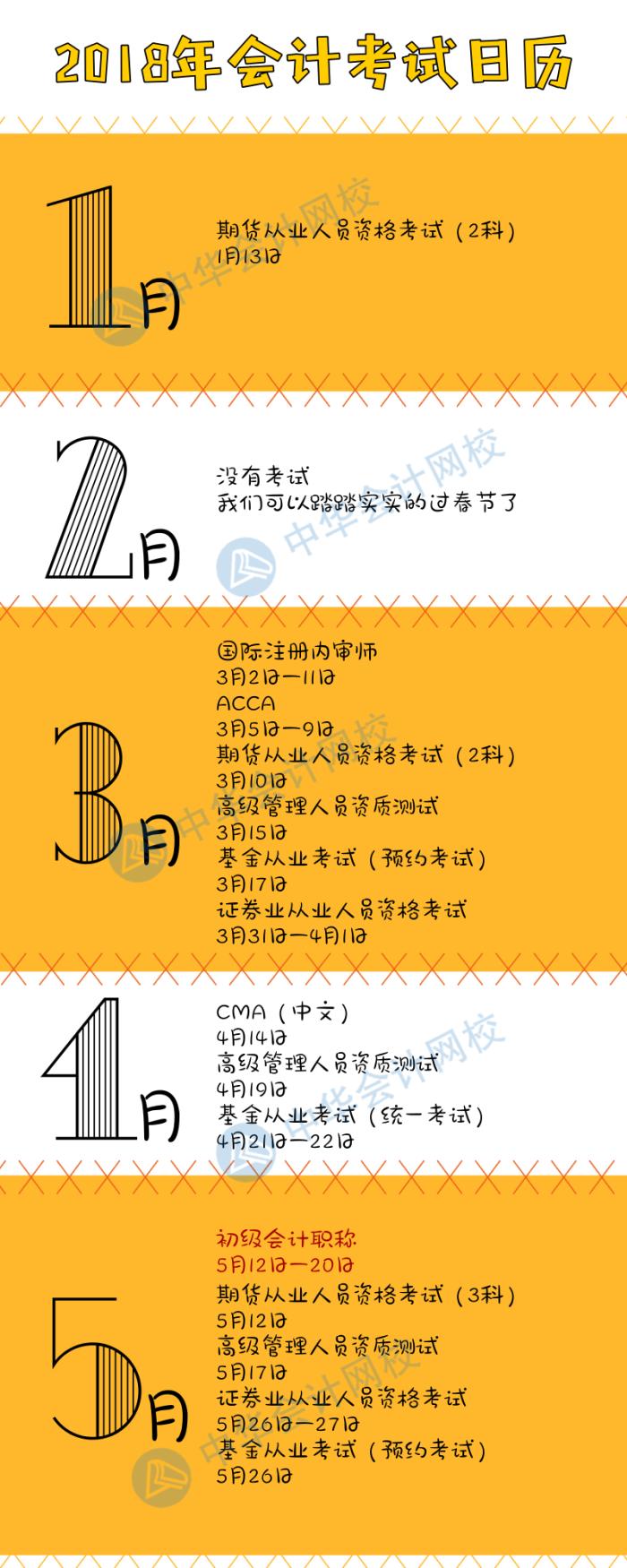 建議收藏|2018年金融、會(huì)計(jì)考試日歷都在這里了！