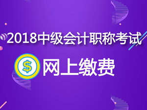 河北衡水2018中級會計職稱考試網(wǎng)上繳費時間