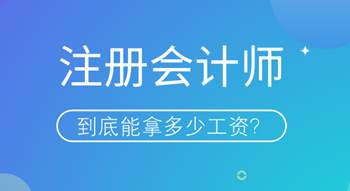 注冊(cè)會(huì)計(jì)師持證人到底能拿多少工資？