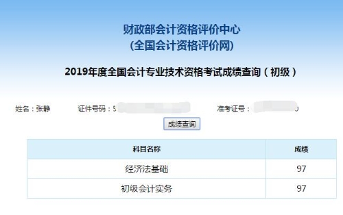 高分通過2019年初級(jí)會(huì)計(jì)考試