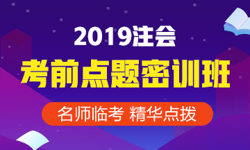 2019年注冊會計師點題密訓班《審計》課程安排