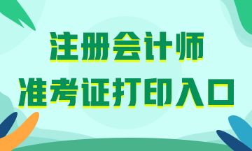 注冊會計師準(zhǔn)考證打印入口