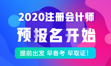 2020年注冊會計師考試預(yù)報名