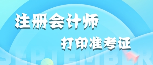 CPA打印準(zhǔn)考證