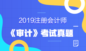 2019年注冊(cè)會(huì)計(jì)師考試《審計(jì)》