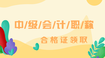 陜西2019年中級會計師證書領(lǐng)取時間公布了嗎？