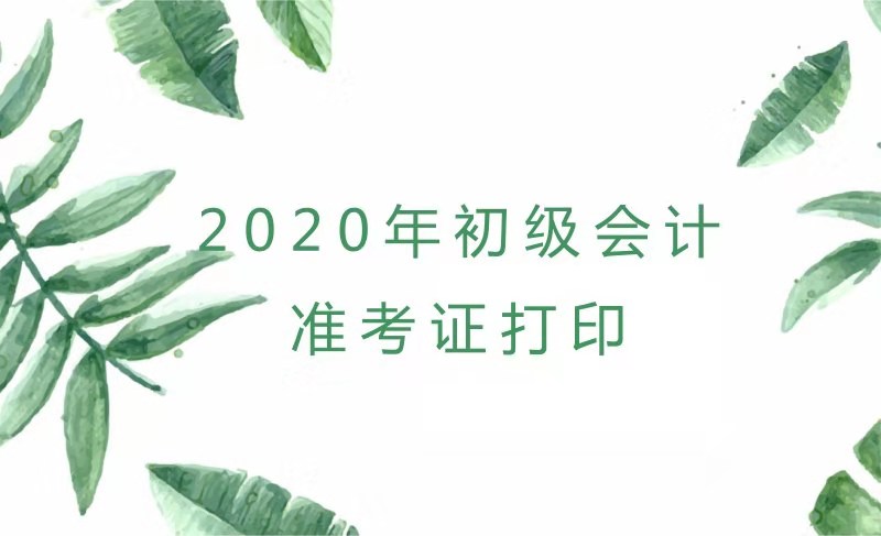 內(nèi)蒙古2020年初級(jí)會(huì)計(jì)考試準(zhǔn)考證打印時(shí)間你知道了嗎？