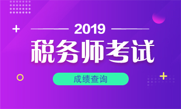 2019稅務(wù)師考試成績查詢