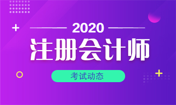 2020注冊會計(jì)師什么時候考試