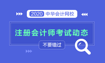 西藏注冊會計師2020年考試時間