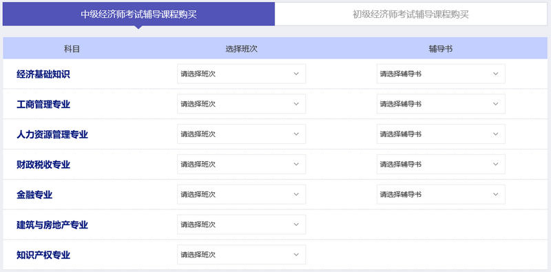 經(jīng)濟(jì)師課程購(gòu)買