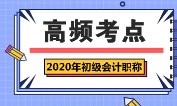 2020年初級會計考試《初級會計實務(wù)》第一章會計概述高頻考點(diǎn)