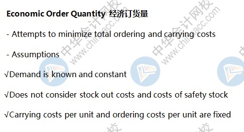 知識(shí)點(diǎn)—Economic Order Quantity經(jīng)濟(jì)訂貨量