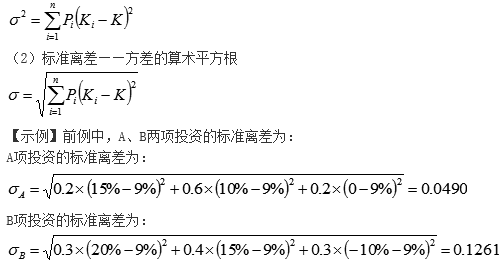 知識點(diǎn)：中級《審計(jì)專業(yè)相關(guān)知識》投資風(fēng)險(xiǎn)報(bào)酬（第三節(jié)）