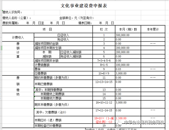 注意！文化事業(yè)建設(shè)費減半征收！申報表怎么填寫?