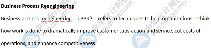 BEC知識點(diǎn)：Business Process Reengineering