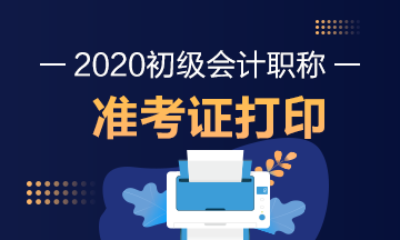 洛陽2020初級會計準考證打印