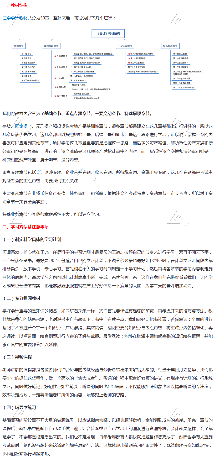 搶鮮看！注會《會計》基礎階段教材結構+4大學習方法分享