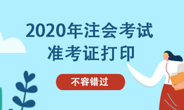 注冊會計師準考證打印時間