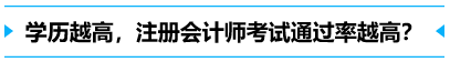 學歷越高，考試通過率越高？