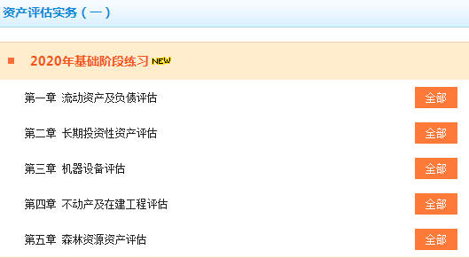 2020年《資產(chǎn)評估實務一》基礎(chǔ)階段習題已更新至第五章