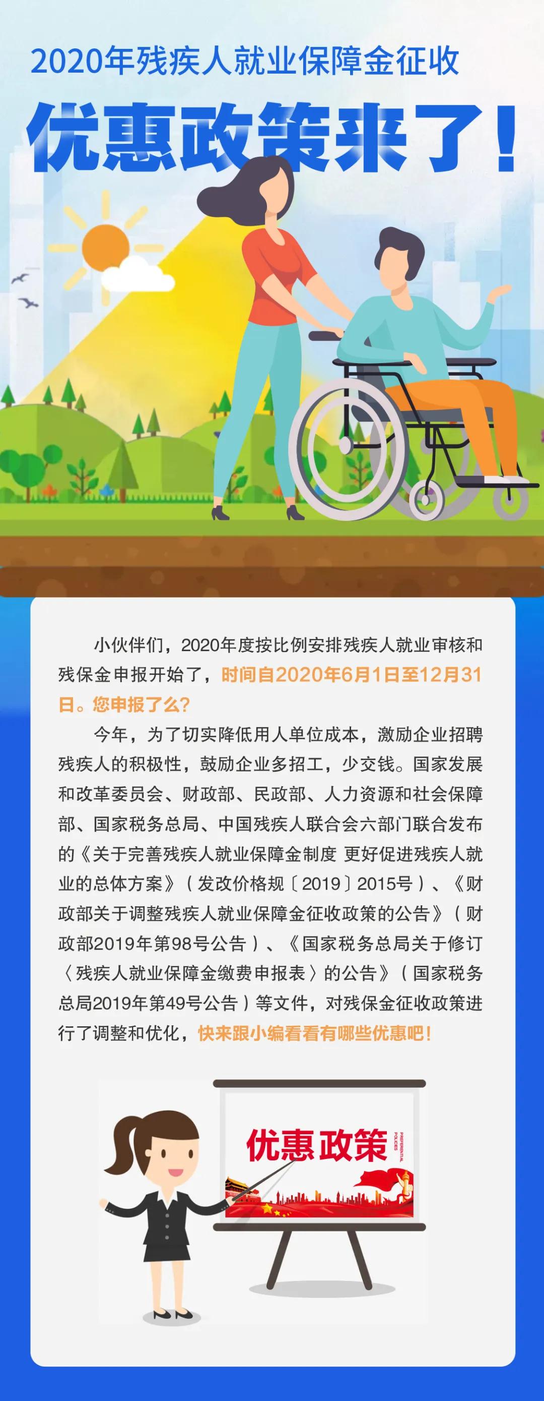 【來(lái)收?qǐng)D】2020年殘保金優(yōu)惠政策全知曉