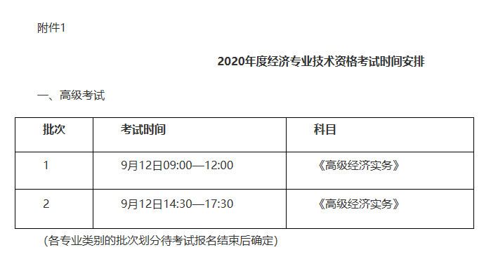 黑龍江2020高級(jí)經(jīng)濟(jì)師報(bào)名時(shí)間