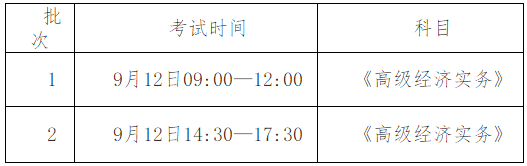 河南省高級經(jīng)濟師考試時間