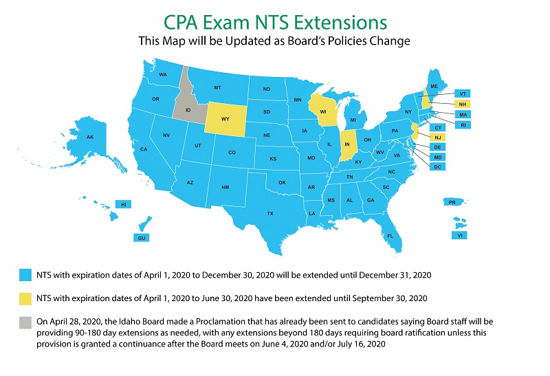 2020年AICPA準(zhǔn)考證NTS有效期延期又又又又又更新啦！