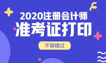 黑龍江2020CPA準(zhǔn)考證打印時(shí)間