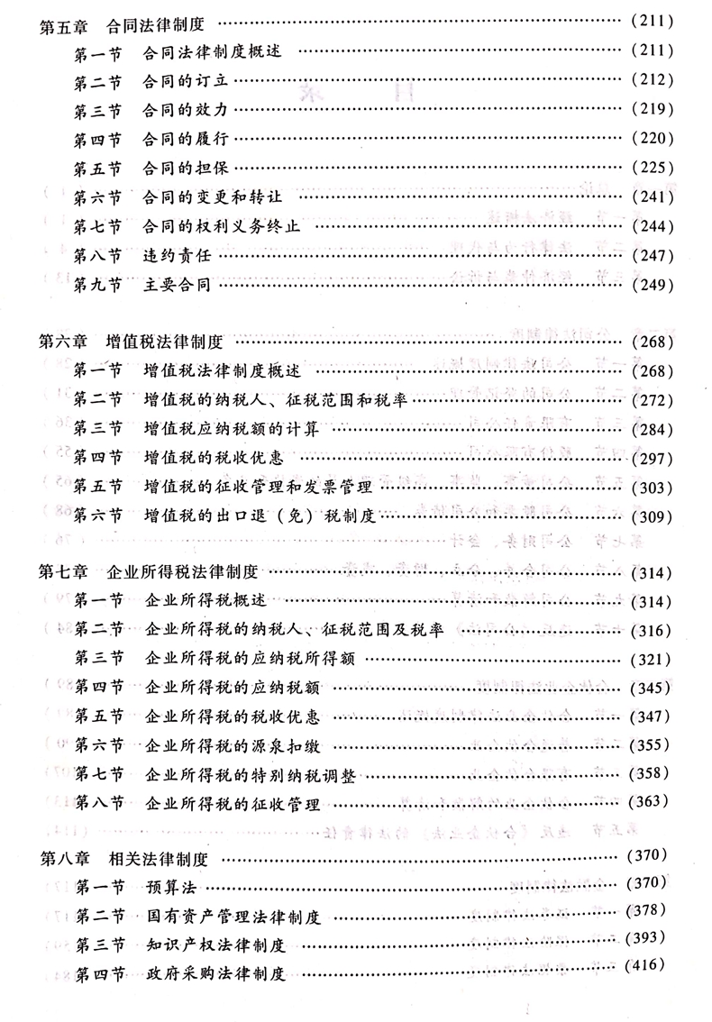 2020中級會計職稱《經濟法》教材目錄