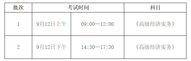 2020高級經(jīng)濟(jì)師考試時(shí)間