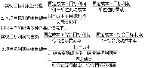 中級(jí)會(huì)計(jì)職稱財(cái)務(wù)管理知識(shí)點(diǎn)：目標(biāo)利潤(rùn)分析