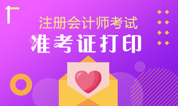 天津2020年注冊會計師準(zhǔn)考證打印時間出來了！