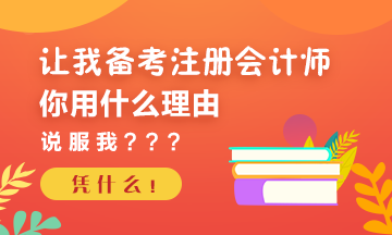 讓我考注冊會計師~你的理由是什么？請你說服我！