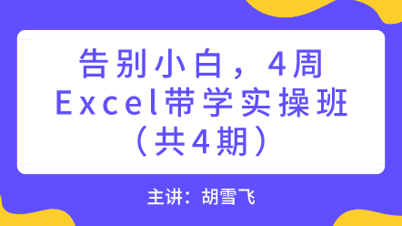 告別小白，4周Excel帶學(xué)實(shí)操班！