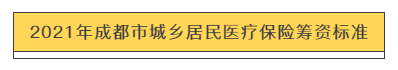 速轉(zhuǎn)！成都市2021年城鄉(xiāng)居民基本醫(yī)療保險(xiǎn)繳費(fèi)標(biāo)準(zhǔn)出爐