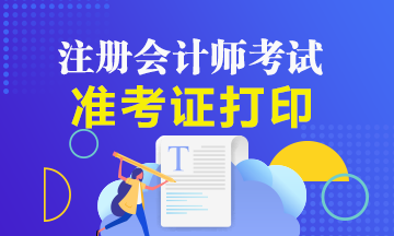 2020年廣州CPA準考證打印時間