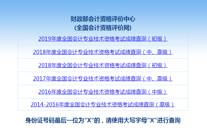 中級會計職稱考試成績查詢?nèi)肟诩安樵儾襟E指導