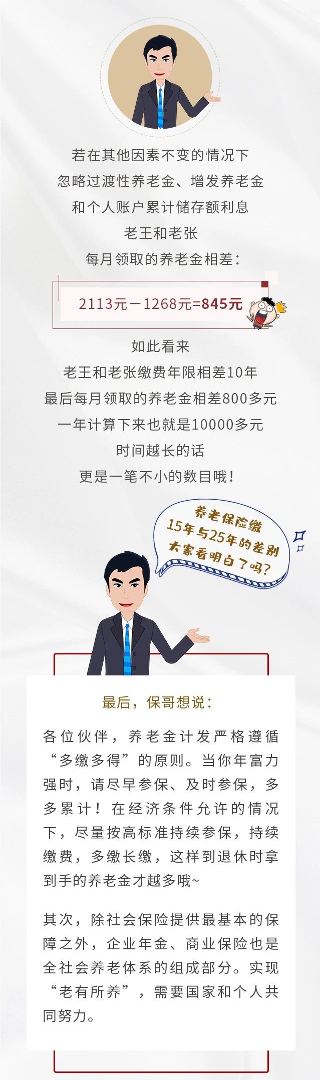 養(yǎng)老保險繳15年&25年，退休金差別有多大？