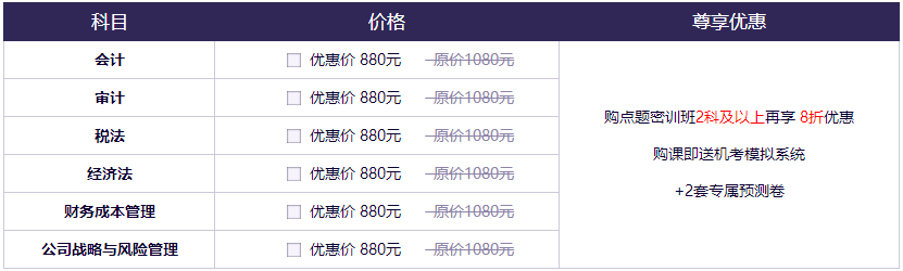 【緊急通知】注會點(diǎn)題密訓(xùn)班10月1日將恢復(fù)原價！快搶>